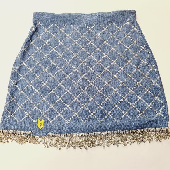 BEACH RIOT x REVOLVE Cassie Mini Skirt in Denim - Picture 2 of 9